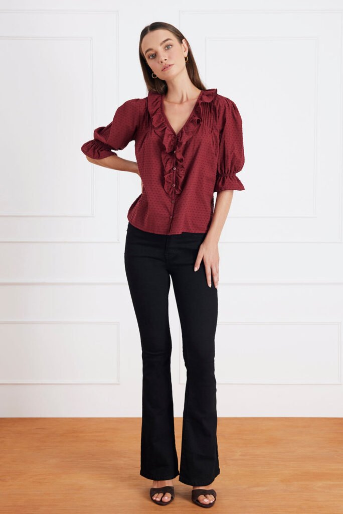 Chloe Shirt in Burgundy