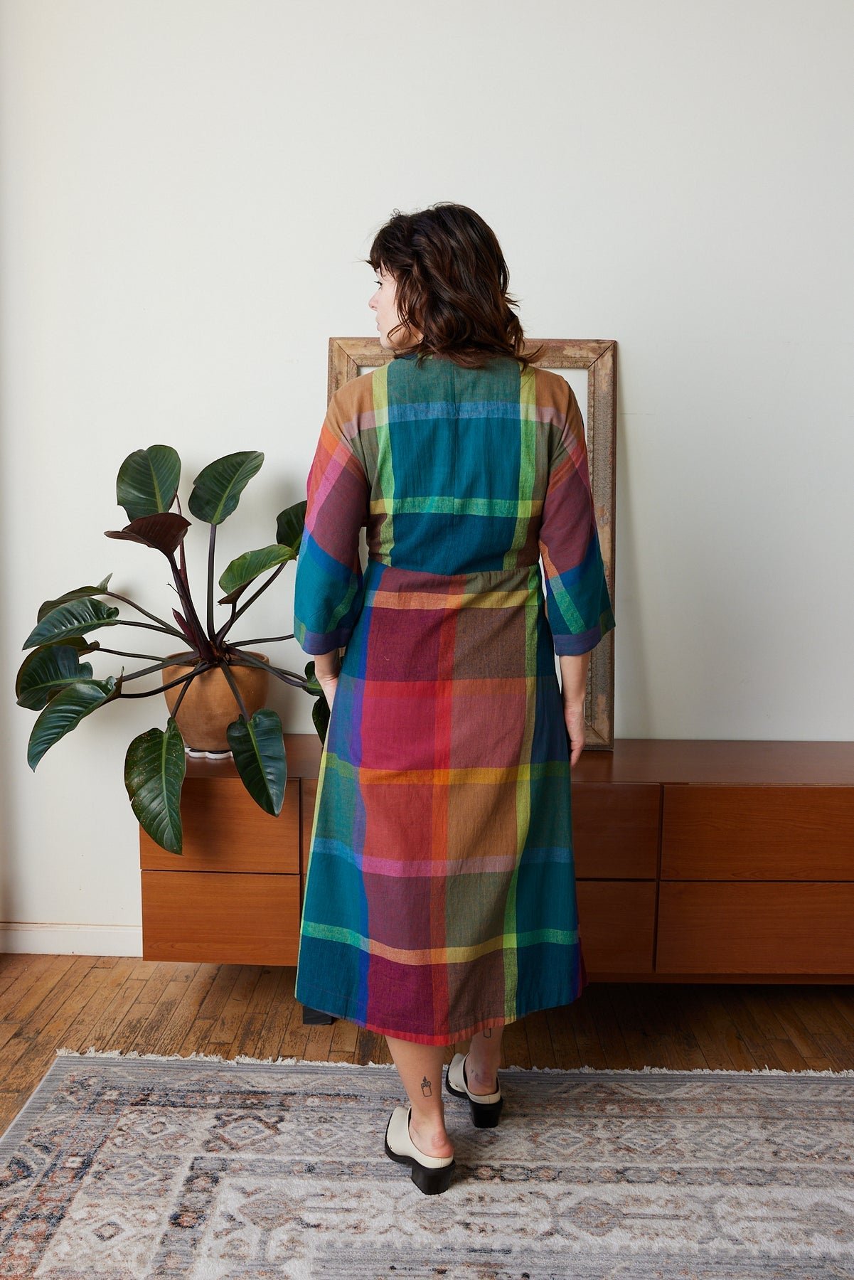 Tara Dress in Madras Chex Print - Image 2