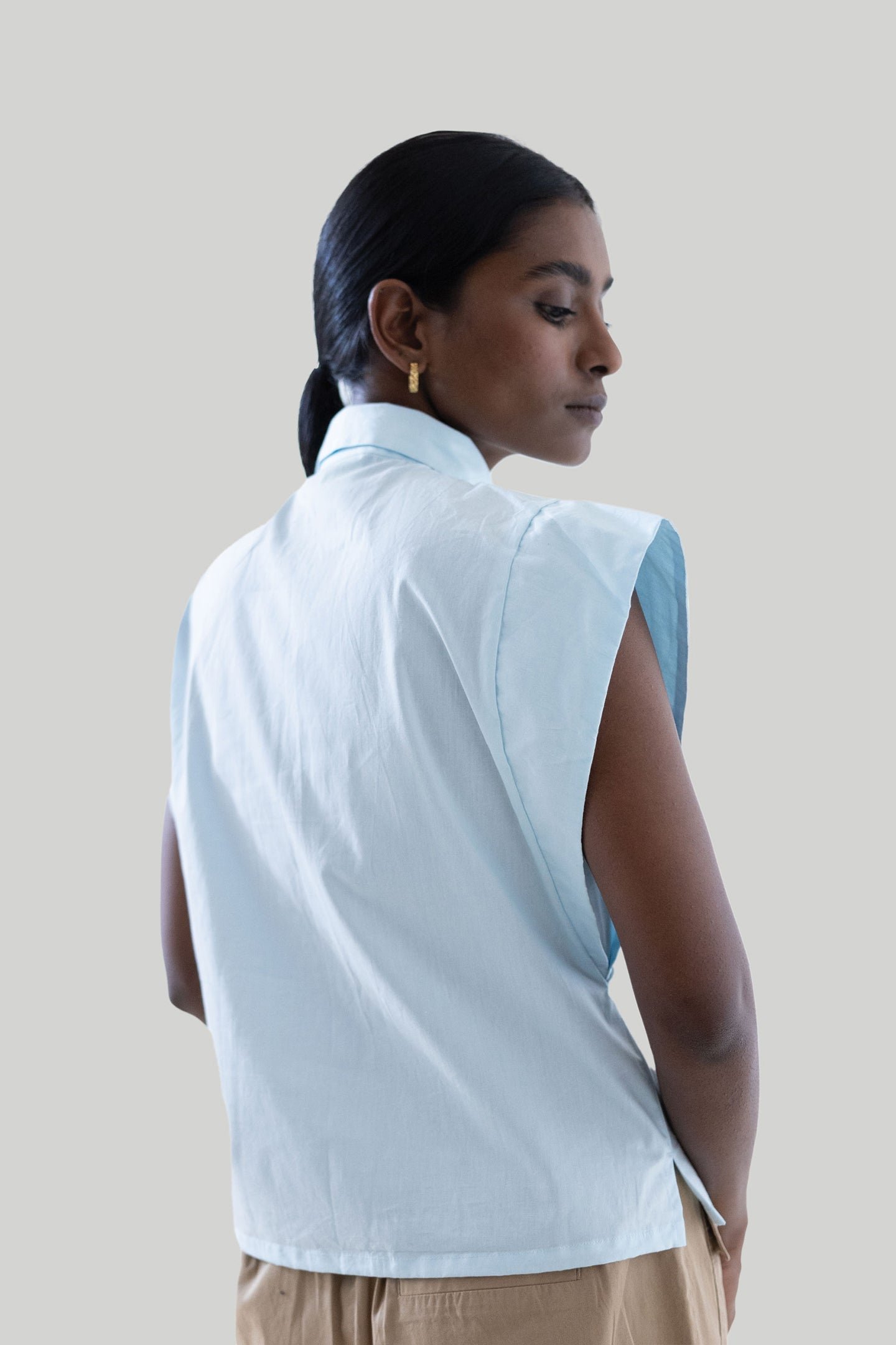 Perfect Summer Button Down in Blue - Image 2