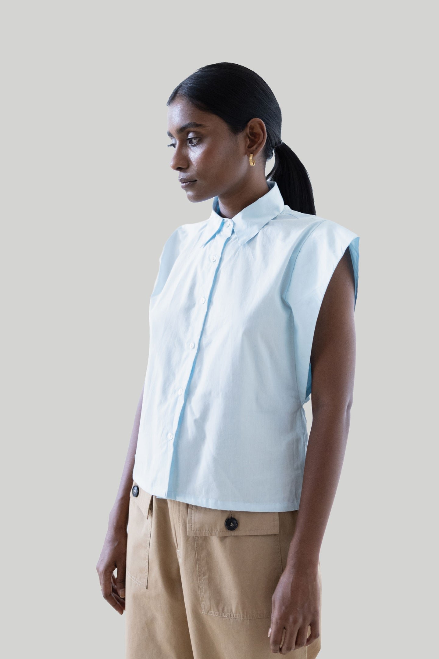 Perfect Summer Button Down in Blue