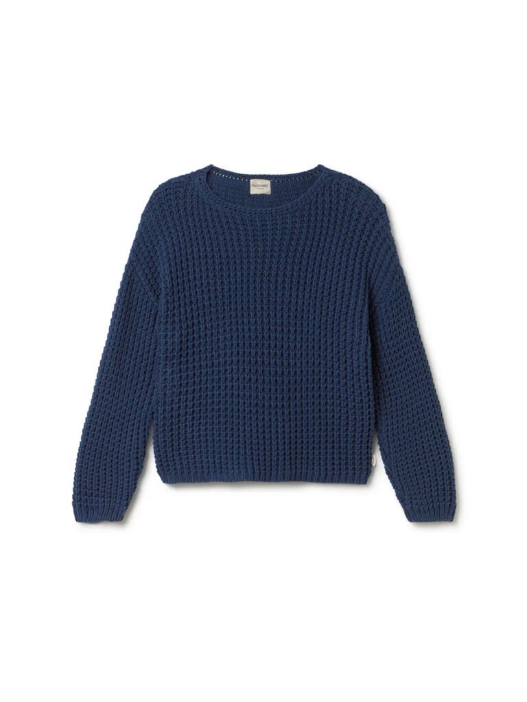 Valvedre Organic Cotton Sweater in Old Blue