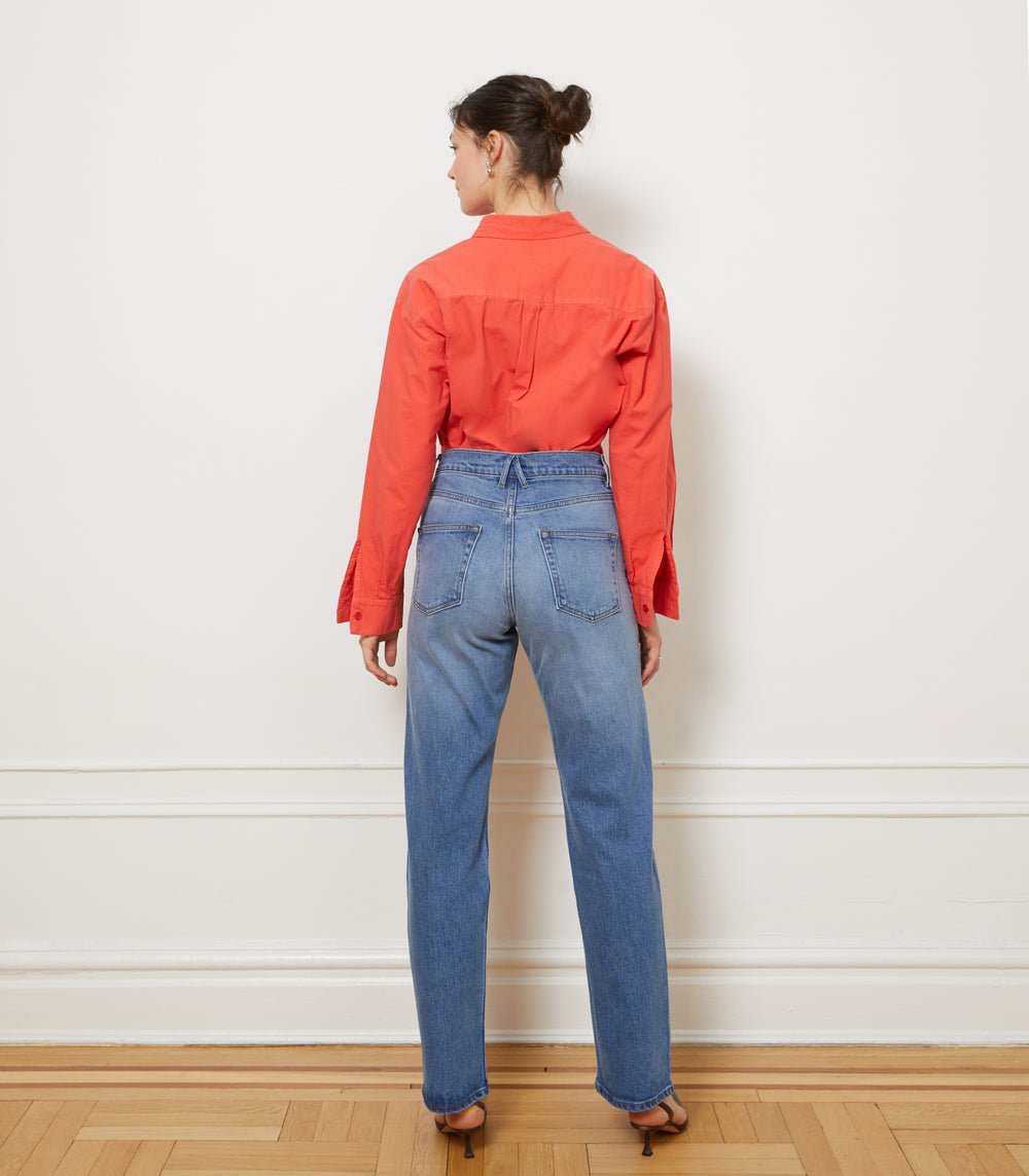 Diana Relaxed Button Up Shirt in Orange - Image 4