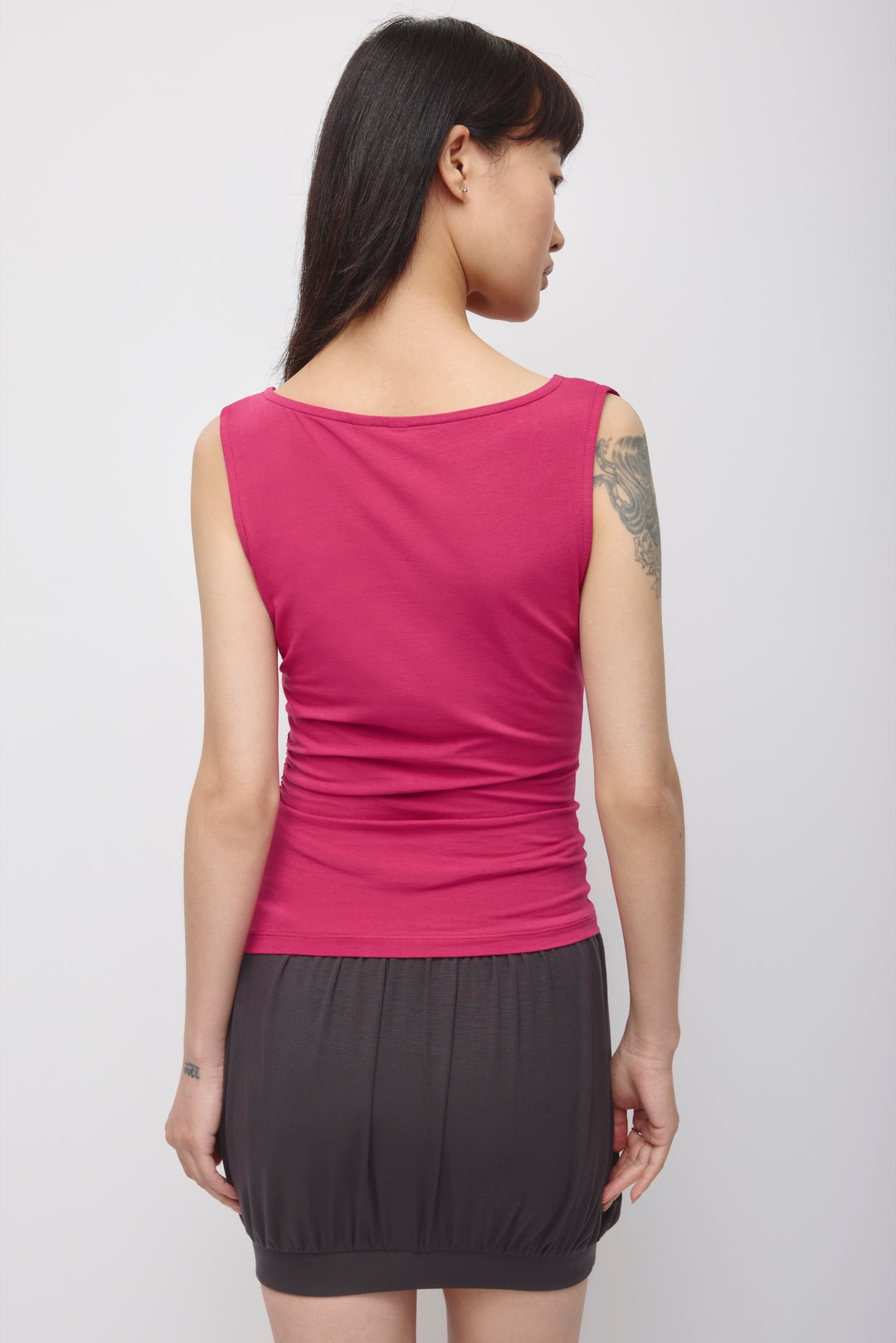 Sleeveless Cotton Jersey Basima Tank in Pink - Image 4