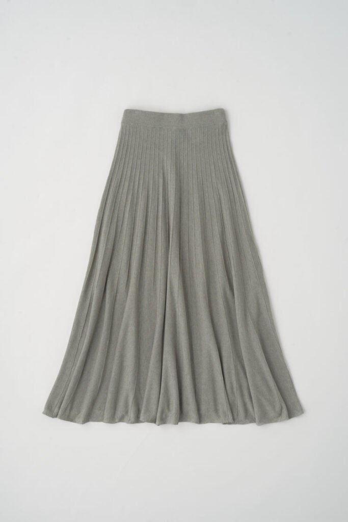 Gezira Knit Skirt in Dune Grass Gray