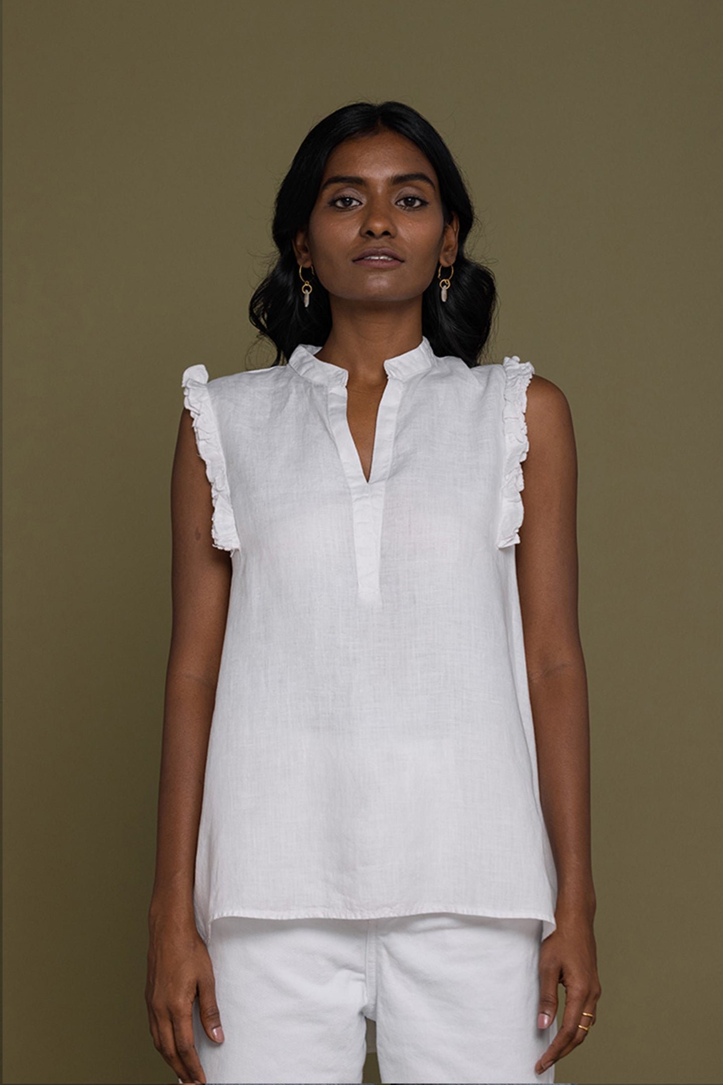 Wind in my Hair Shirt in Beige - Image 3