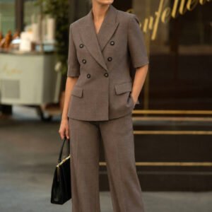 Zoey High-waisted Wool Lyocell Tailored Pants