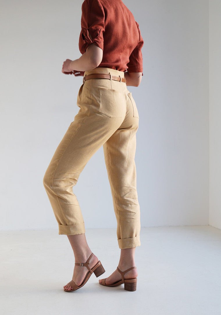 Chicago High Waisted Linen Pants - Image 2