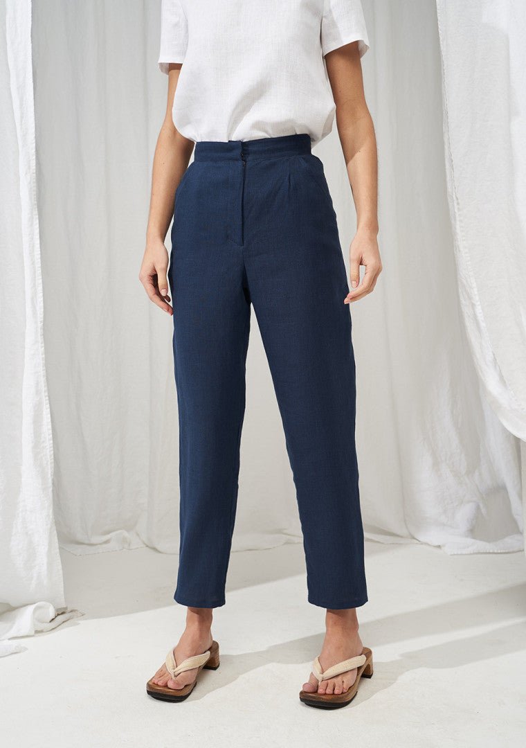 Delaney High Waisted Linen Pants - Image 5