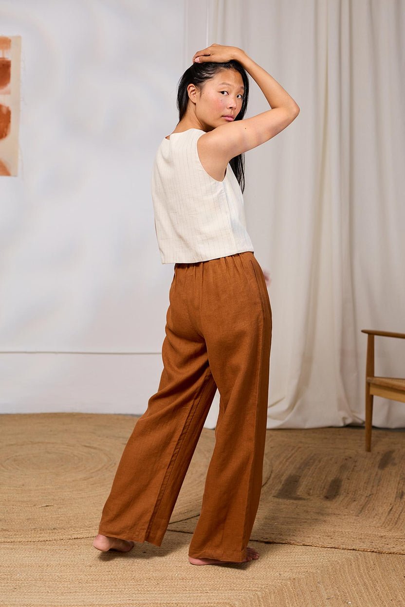 Kaloko Neutral Stripes Waistcoast Vest - Image 4