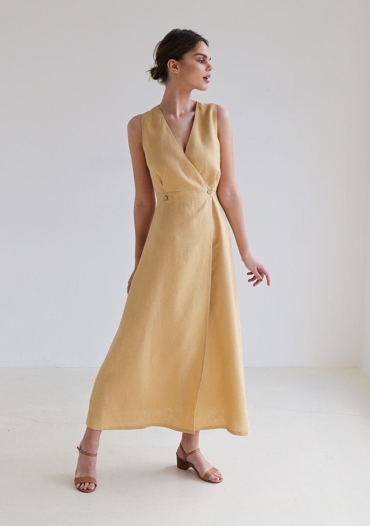 Riviera Maxi Linen Dress - Image 3