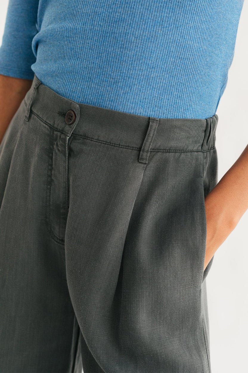 Nanpu Grey Tencel Trousers - Image 2