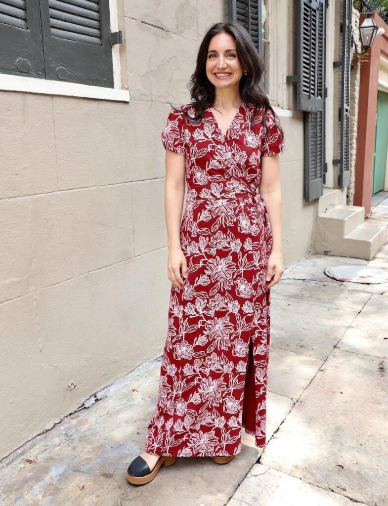 Ruby Magnolia Patterned Organic Cotton Maxi Dress