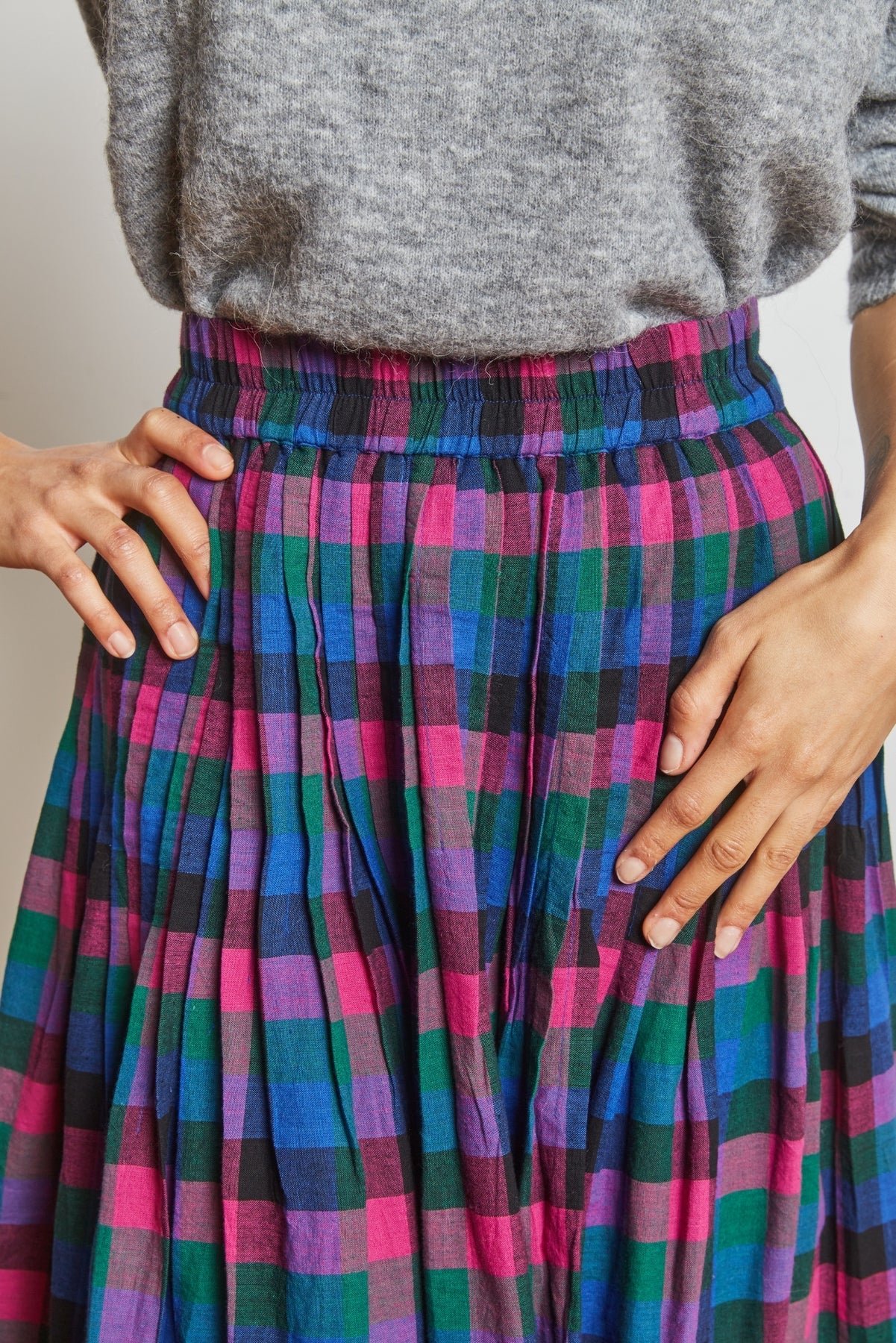 Rhythm Skirt in Heritage Chex Print - Image 2