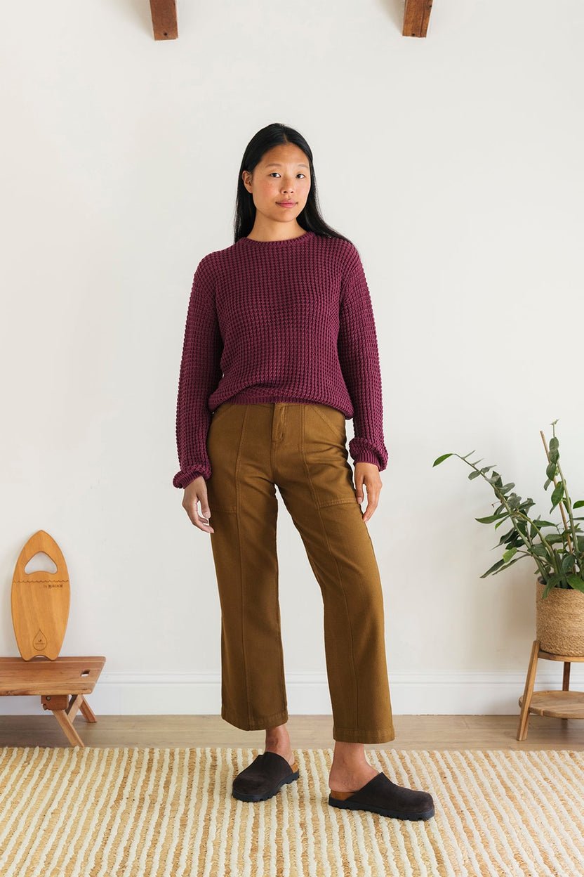 Teresa Leaf Green Organic Cotton Knit Sweater - Image 4