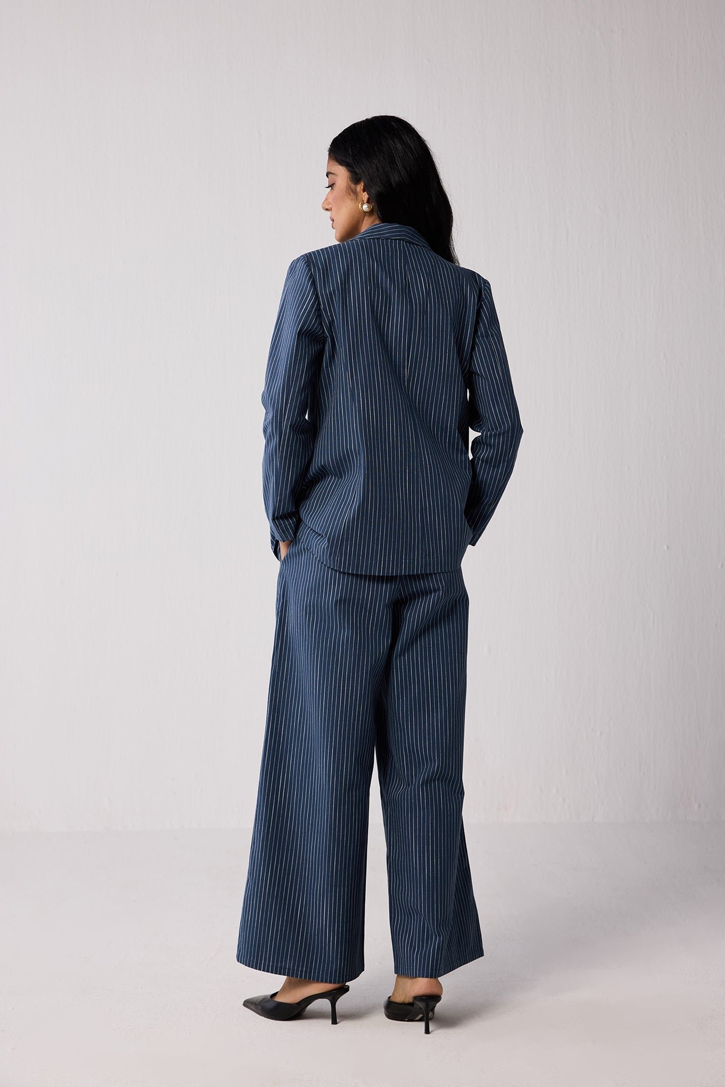 The Weekday Blazer in Blue Stripes - Image 4