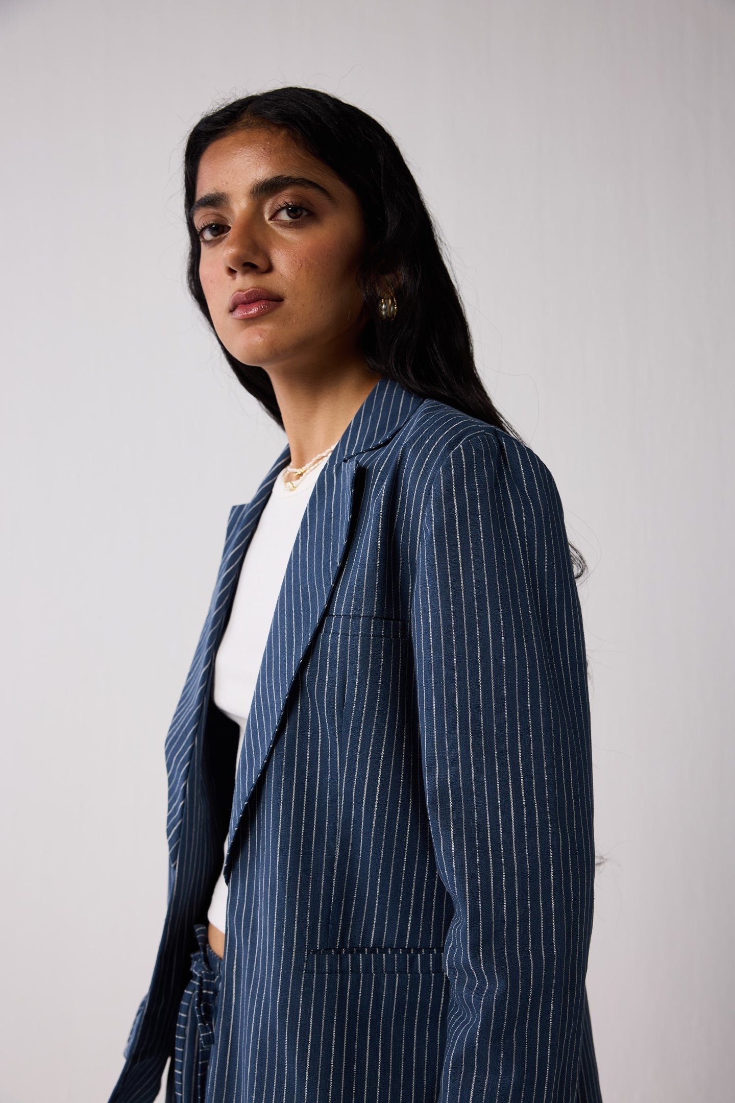 The Weekday Blazer in Blue Stripes - Image 5