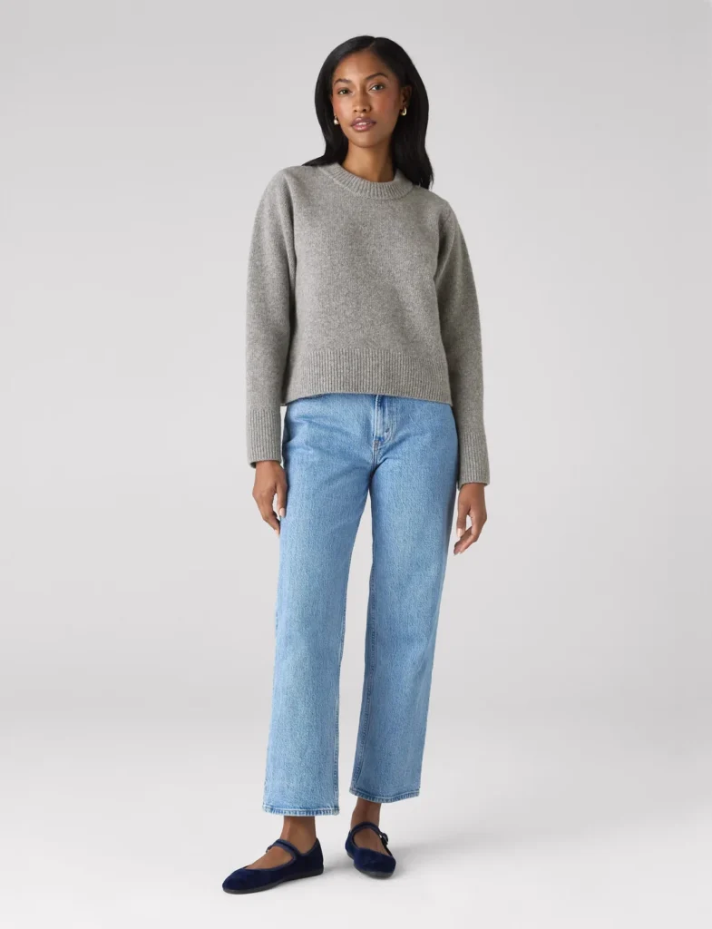Devon Jumper: Wool, Mid Gray Melange
