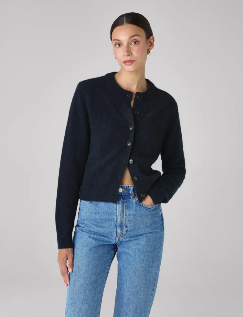 Jura Cardigan: Yak Wool, Navy