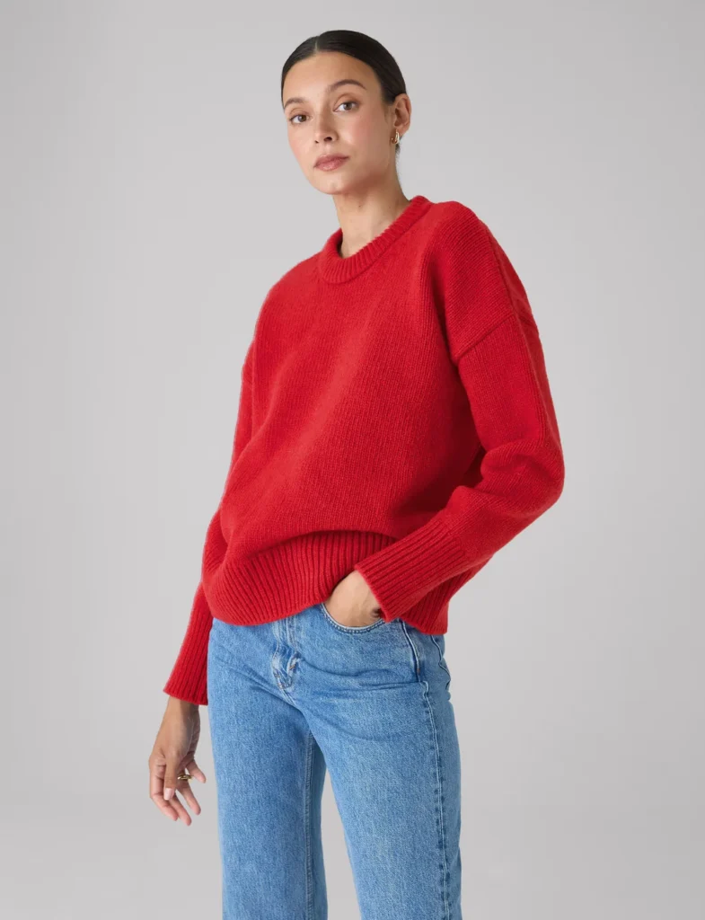 Cornwall Jumper: Wool, Red