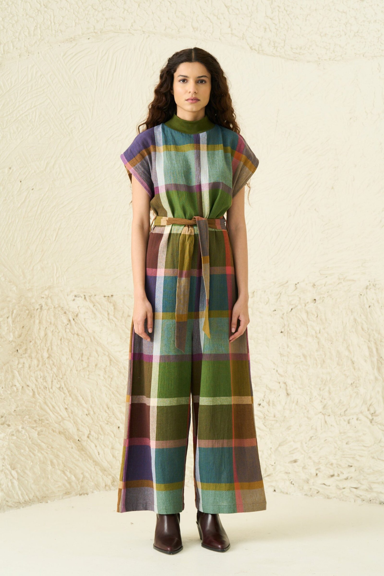 Comfy Cotton Jumpsuit in Erode Chex - Image 2