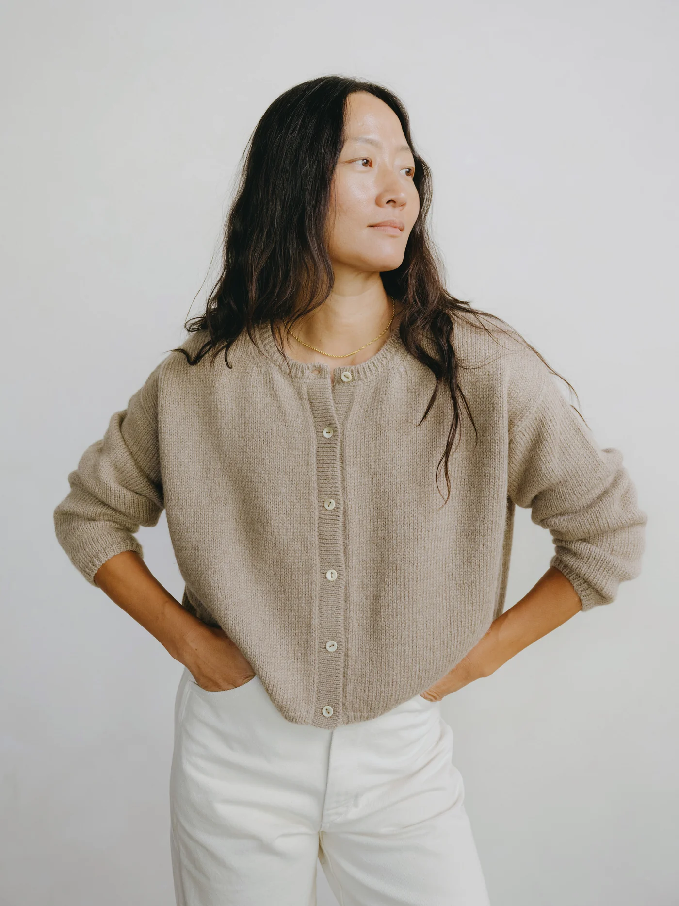 Everyday Cardigan, Baby Alpaca, Brush