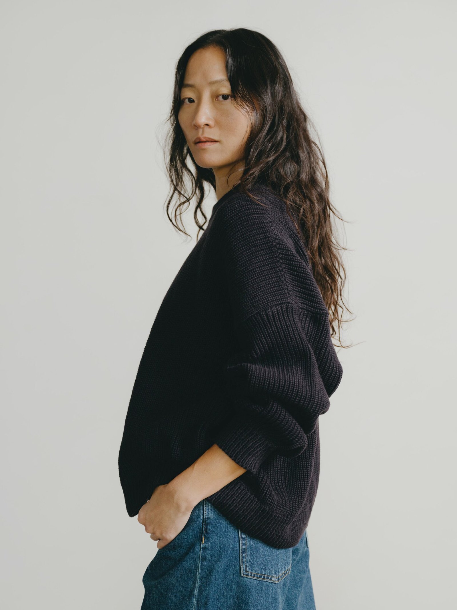 Chleo Crew, Organic Cotton, Navy - Image 3
