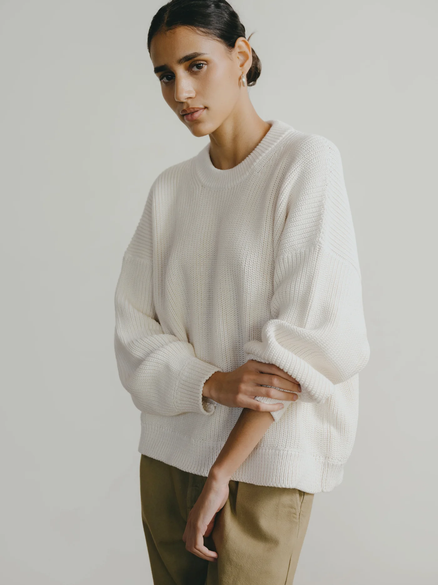 Chleo Crew, Organic Cotton Knit in Butter Yellow - Image 9