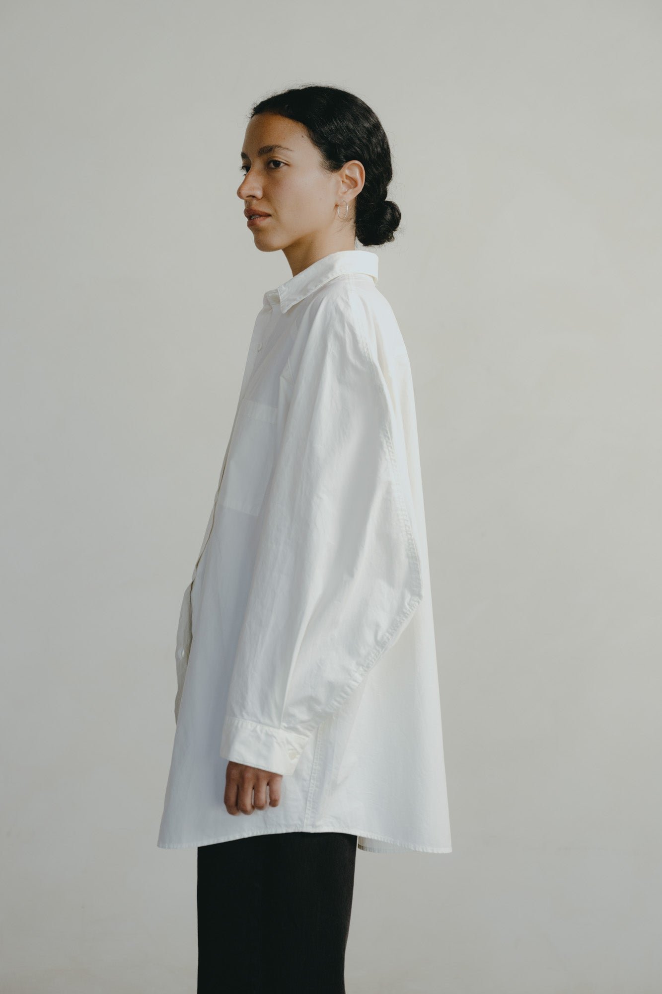 Rita Shirt, Organic Compact Poplin, Natural - Image 5