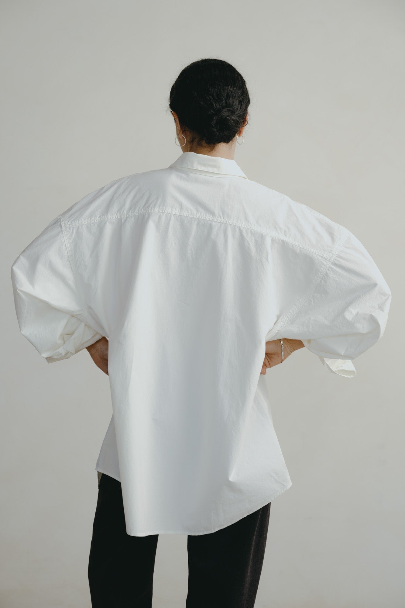 Rita Shirt, Organic Compact Poplin, Natural - Image 6