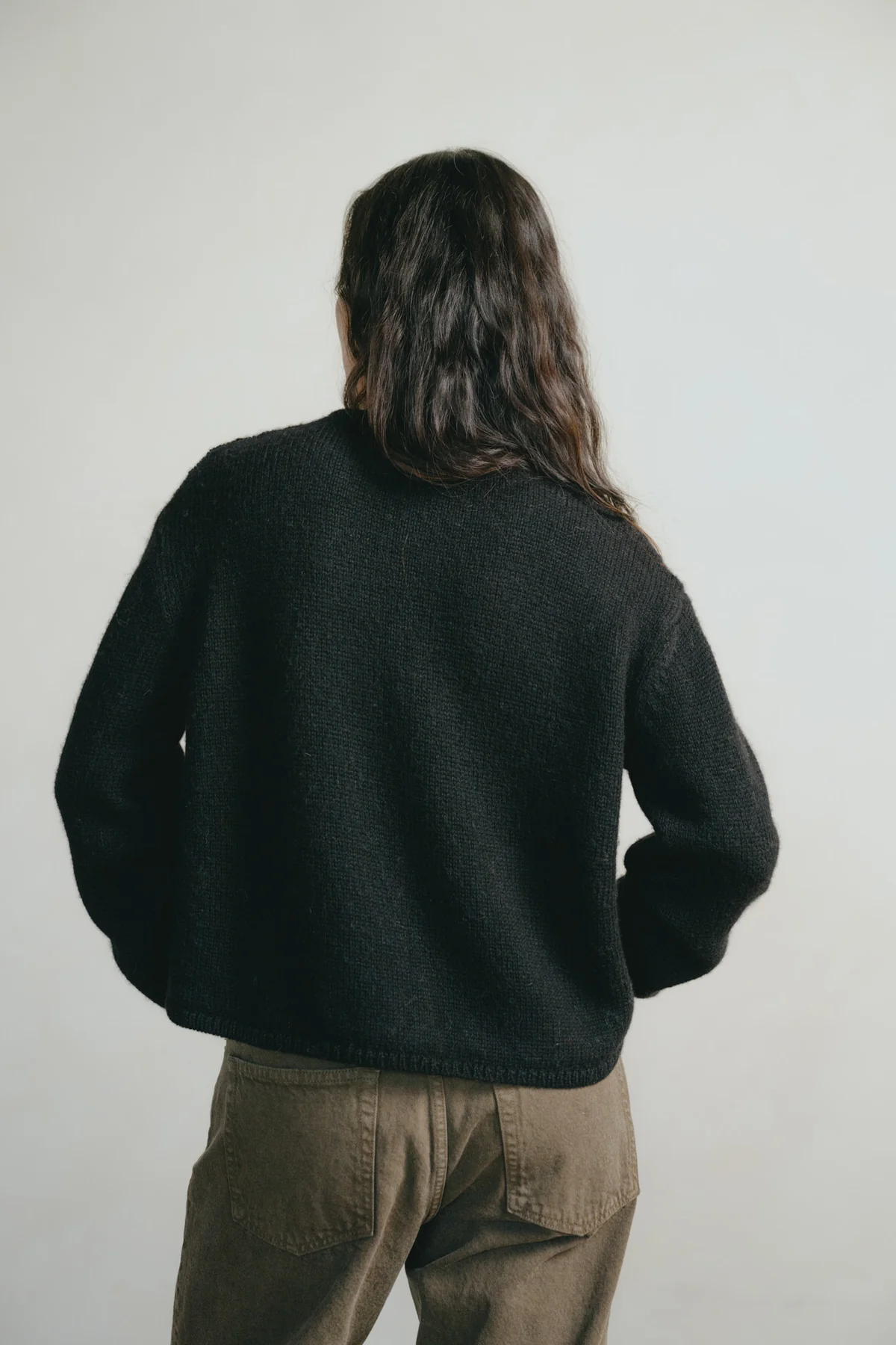 Everyday Cardigan, Baby Alpaca, Walnut Brown - Image 6