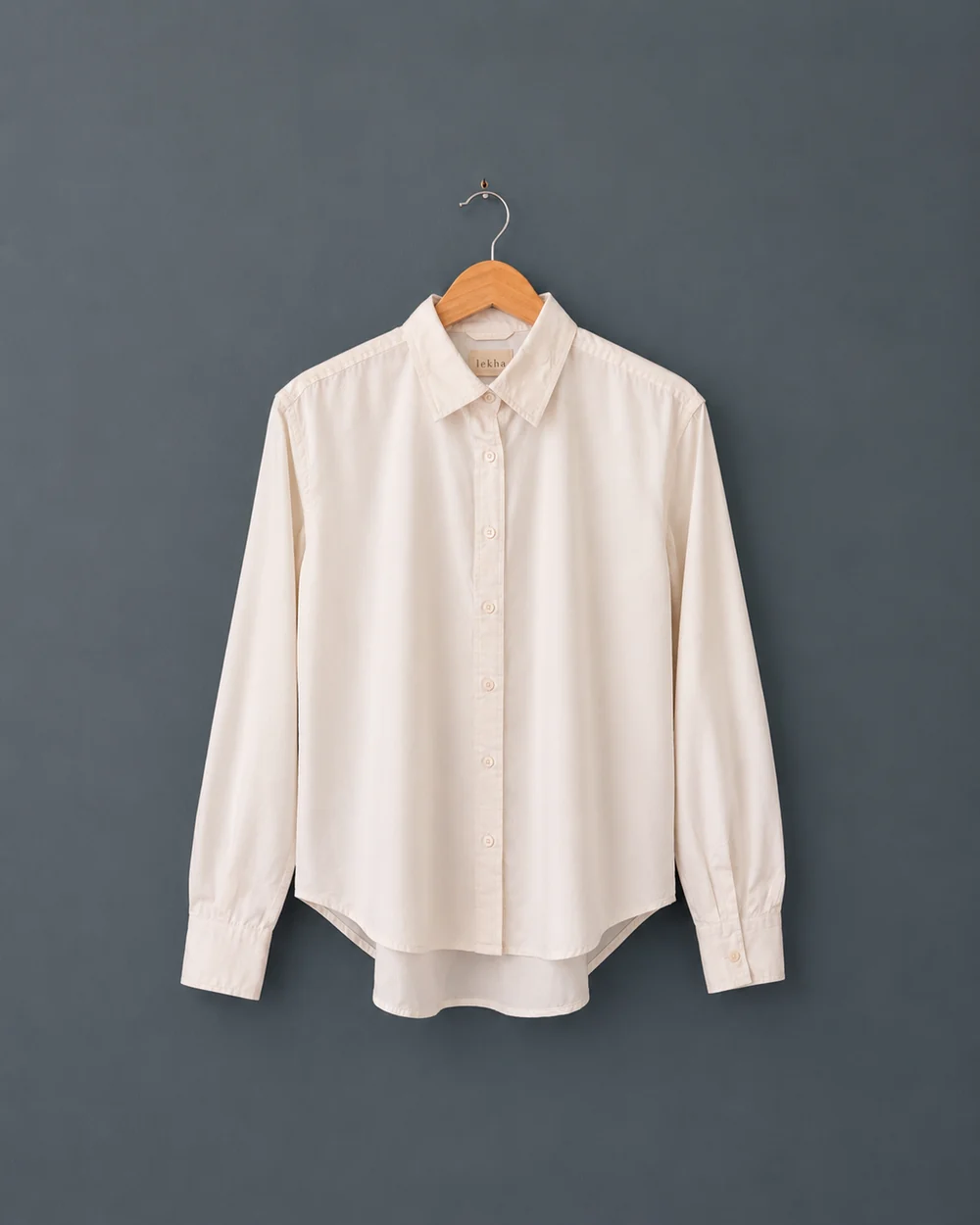 Nila Cotton Tied Button Down Shirt in White - Image 2
