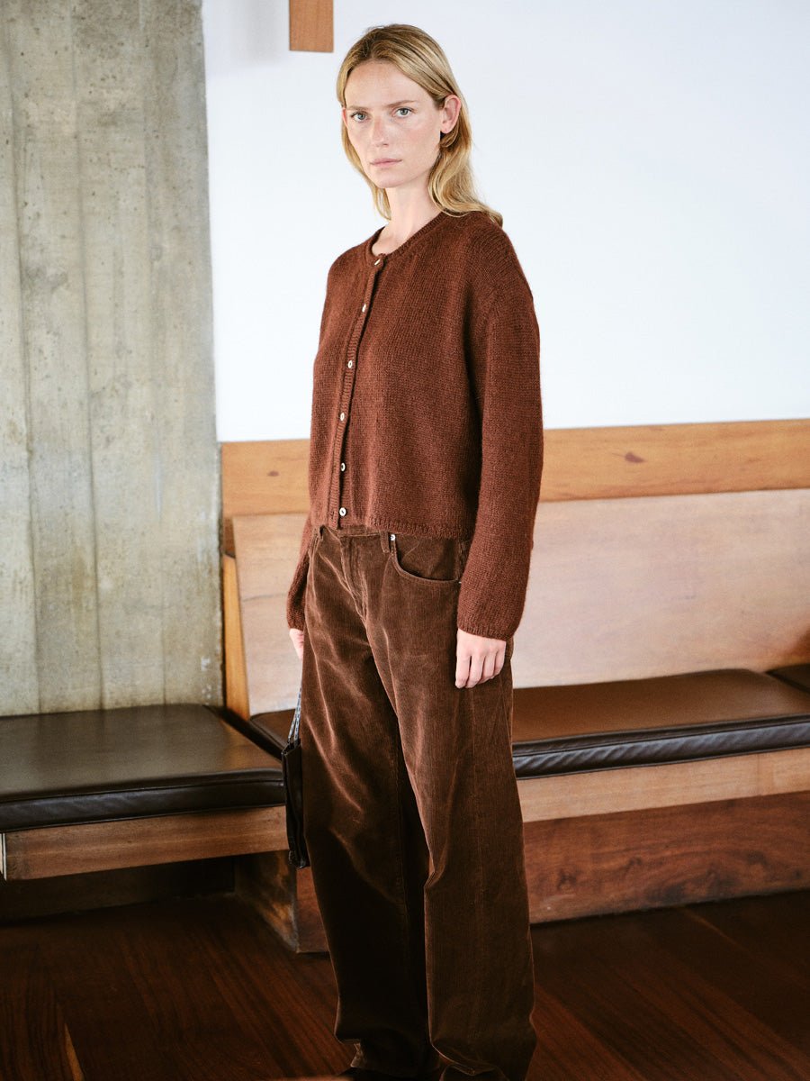 Everyday Cardigan, Baby Alpaca, Rust - Image 9