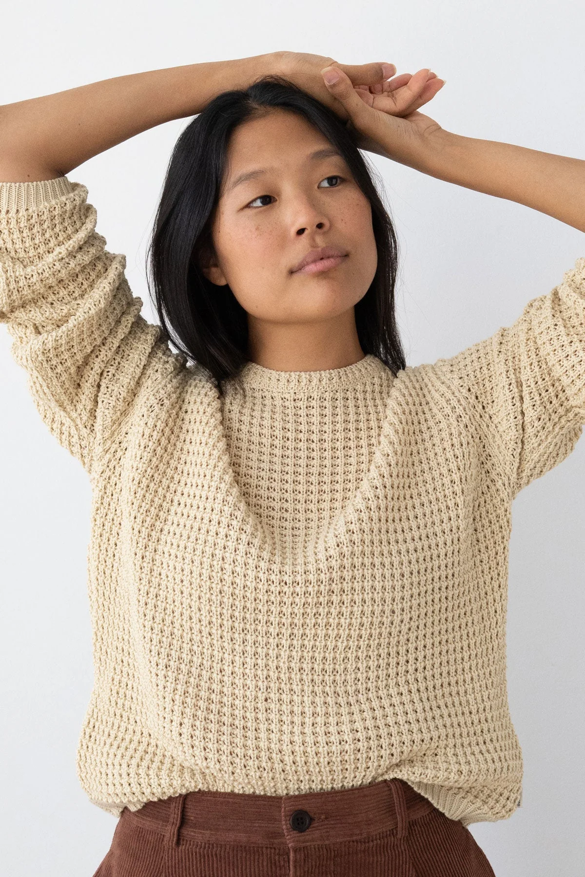 Teresa Cream Organic Cotton Knit Sweater - Image 9