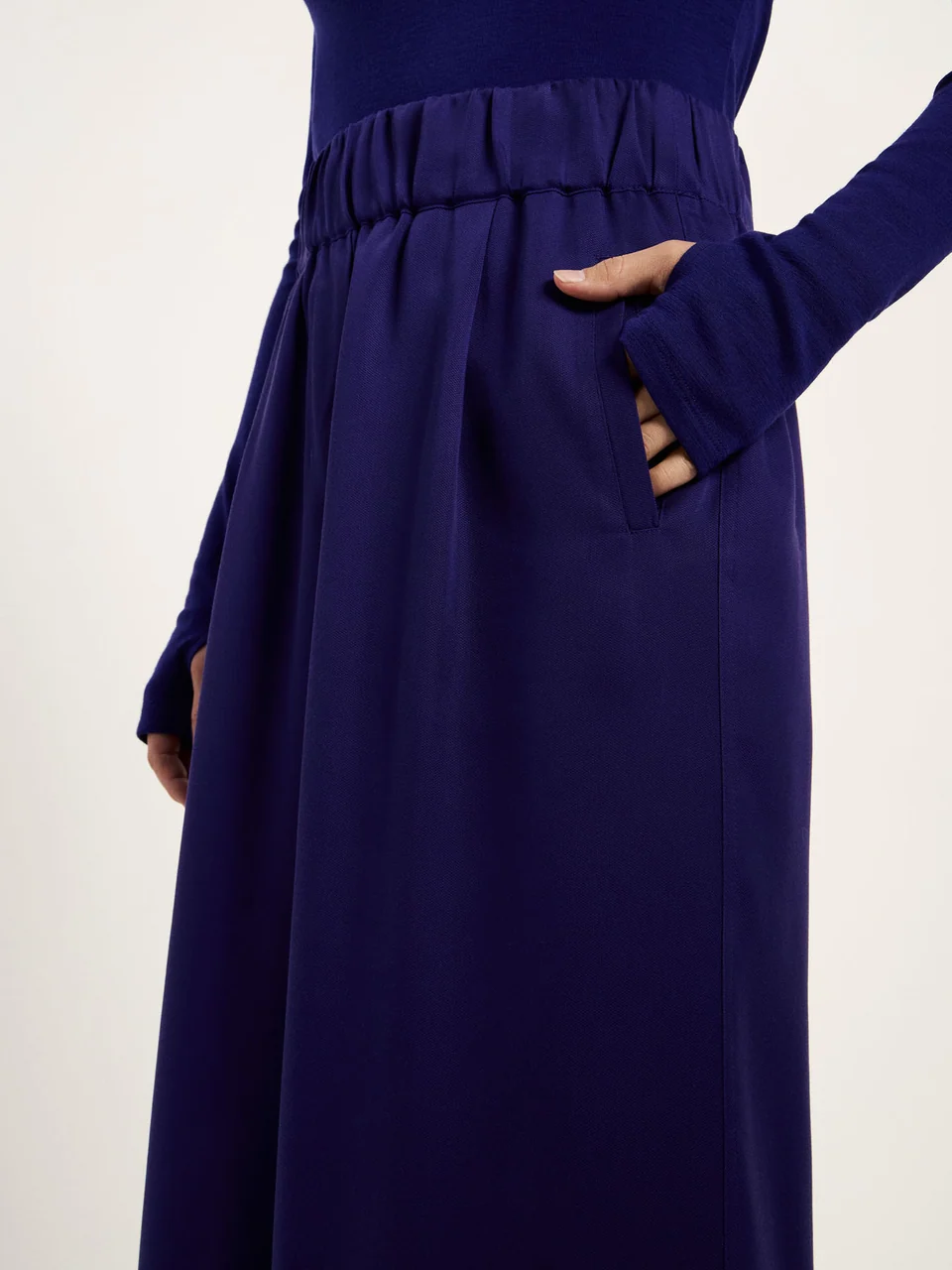 Wide Leg Tencel Pants in Burnt Orange - Image 4