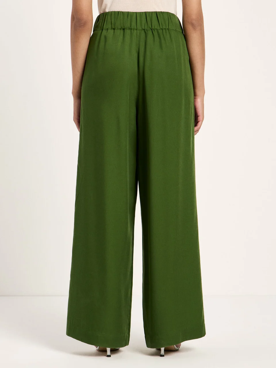 Wide Leg Tencel Pants in Burnt Orange - Image 6