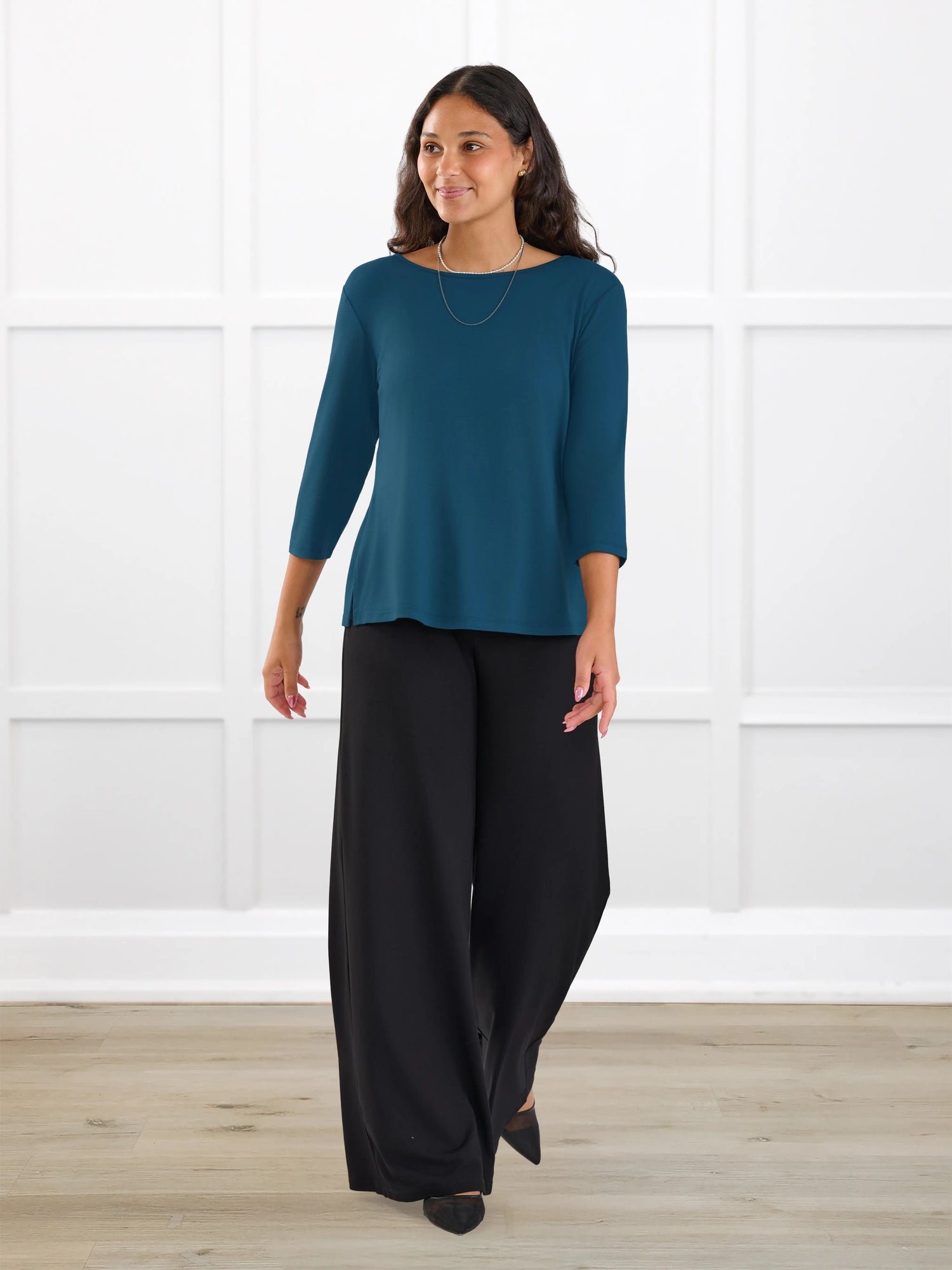 Samara wide leg pocket pant in Navy Blue - Image 11
