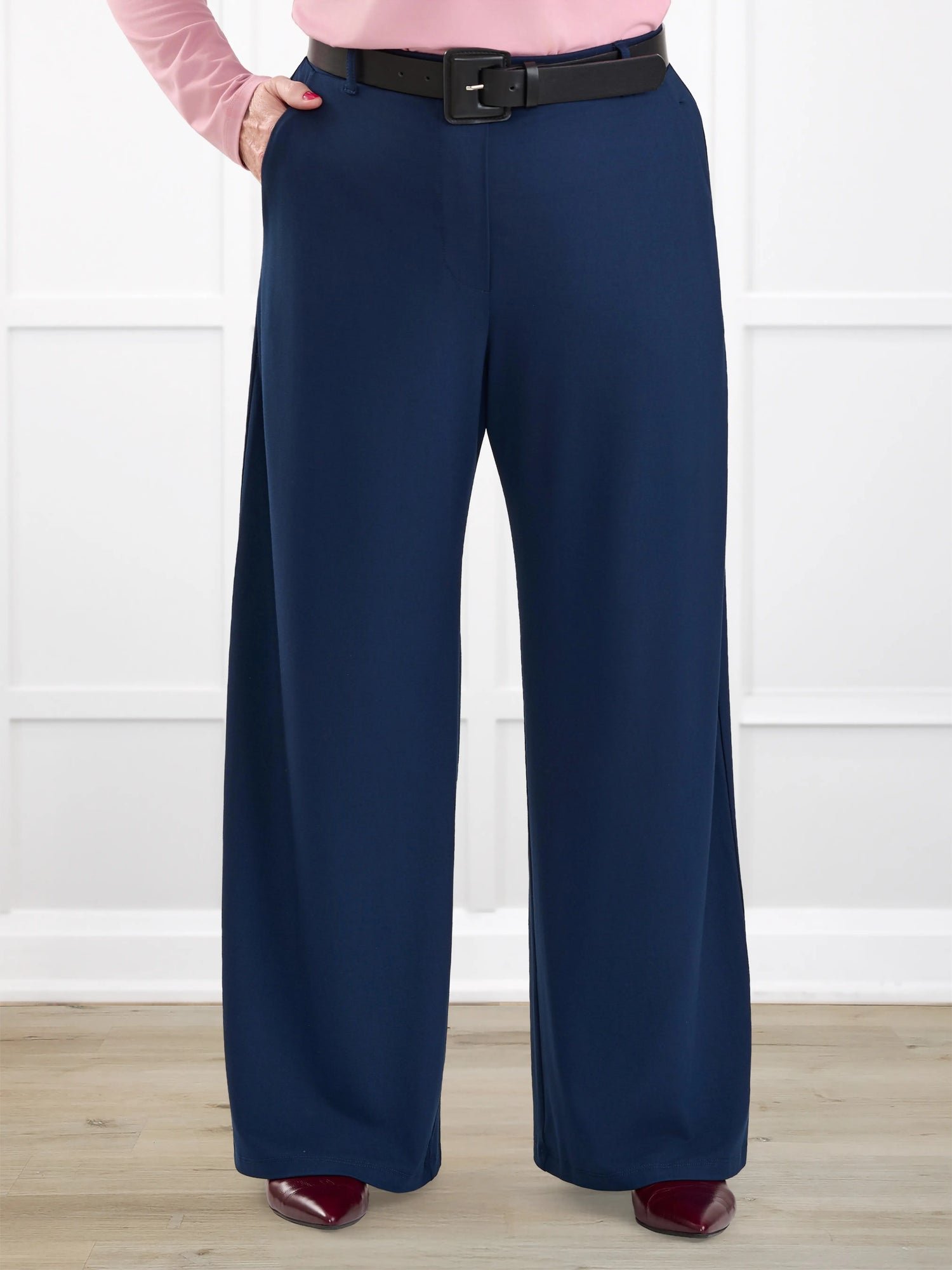 Samara wide leg pocket pant in Navy Blue
