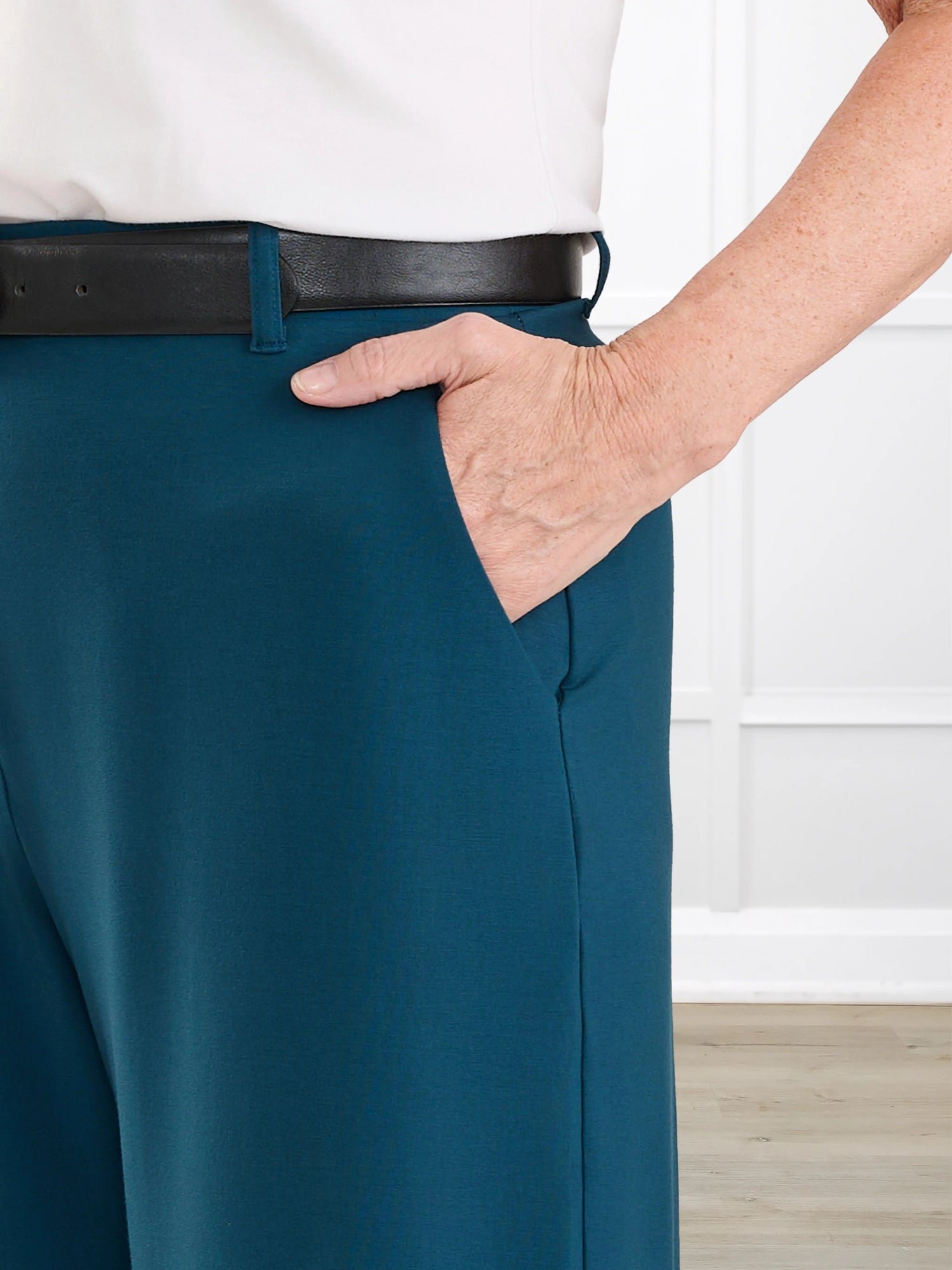 Samara wide leg pocket pant in Navy Blue - Image 3
